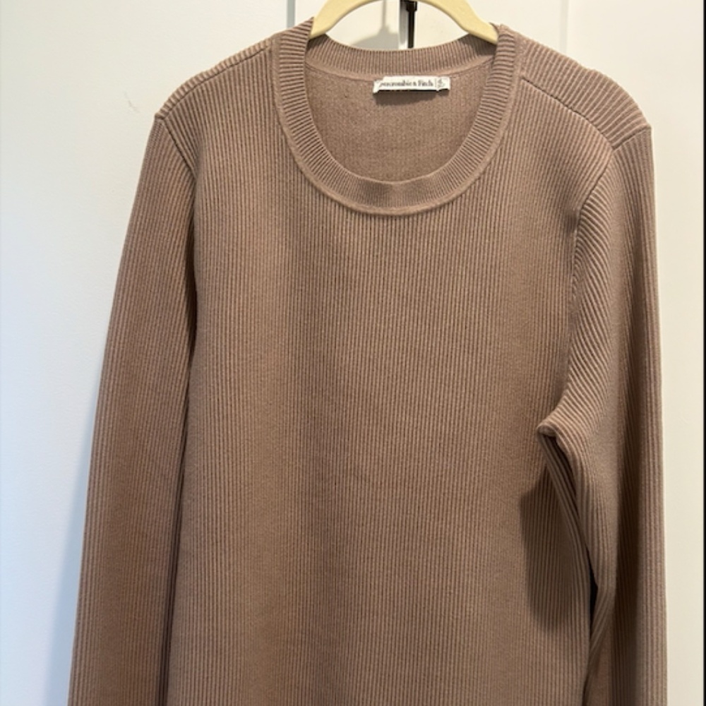Women's Ribbed Knit Sweater - Taupe